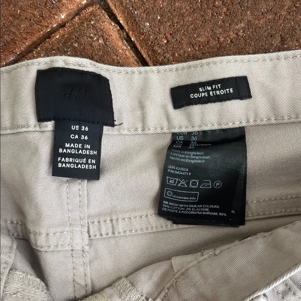 H&M Men's Beige Jean Shorts - Picture 2 of 4